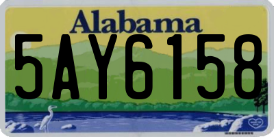 AL license plate 5AY6158