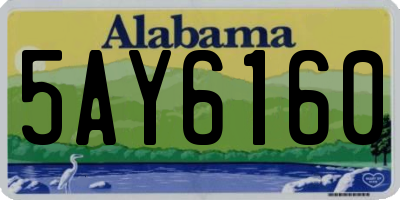 AL license plate 5AY6160