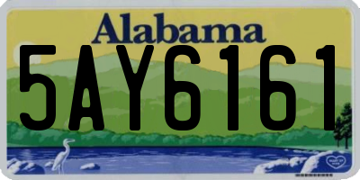 AL license plate 5AY6161