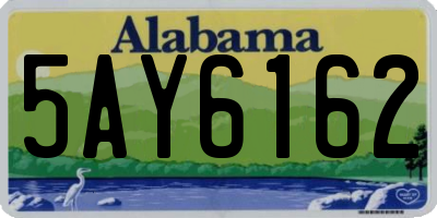 AL license plate 5AY6162
