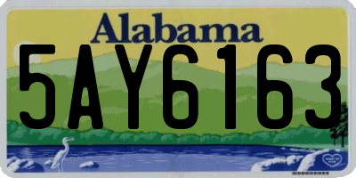 AL license plate 5AY6163
