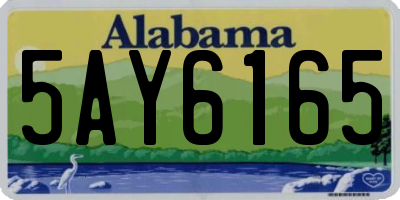AL license plate 5AY6165