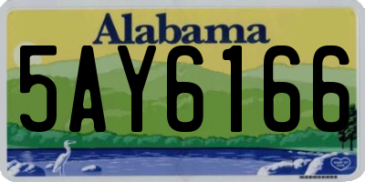 AL license plate 5AY6166