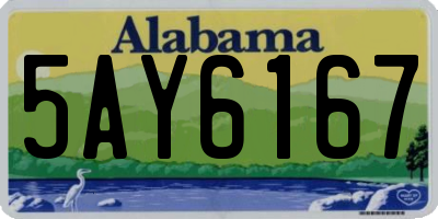 AL license plate 5AY6167