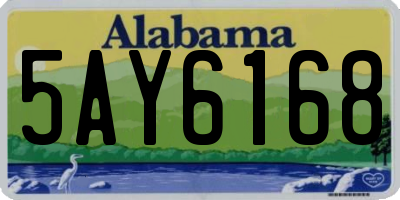 AL license plate 5AY6168