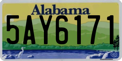 AL license plate 5AY6171