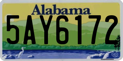 AL license plate 5AY6172