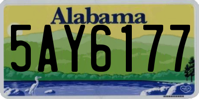 AL license plate 5AY6177