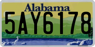 AL license plate 5AY6178