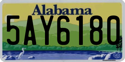 AL license plate 5AY6180