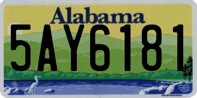 AL license plate 5AY6181