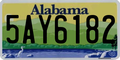 AL license plate 5AY6182