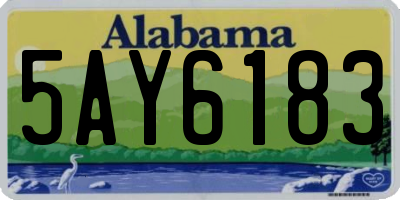 AL license plate 5AY6183