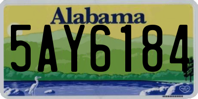 AL license plate 5AY6184