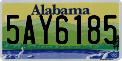 AL license plate 5AY6185