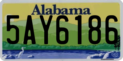AL license plate 5AY6186