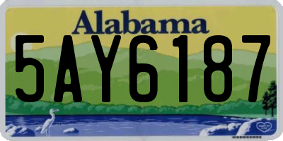 AL license plate 5AY6187