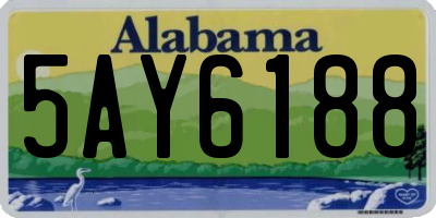 AL license plate 5AY6188