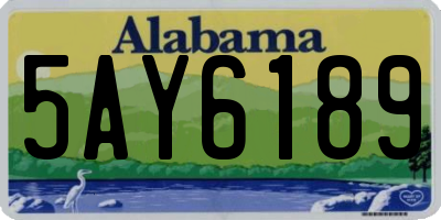 AL license plate 5AY6189