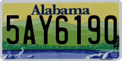AL license plate 5AY6190