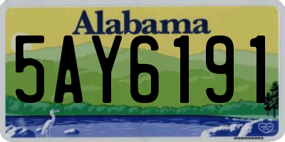 AL license plate 5AY6191