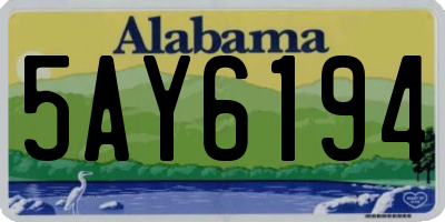 AL license plate 5AY6194