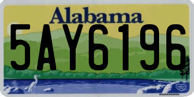 AL license plate 5AY6196