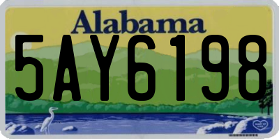 AL license plate 5AY6198