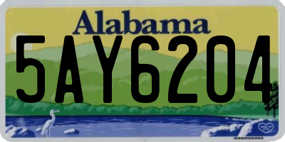 AL license plate 5AY6204