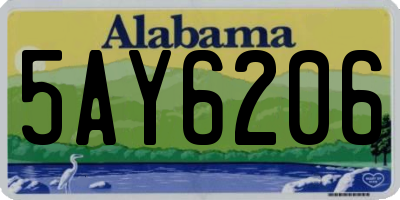 AL license plate 5AY6206