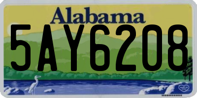 AL license plate 5AY6208