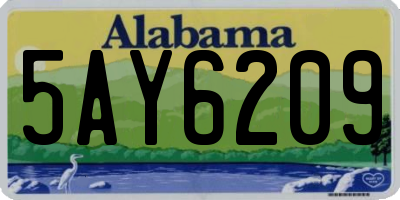 AL license plate 5AY6209