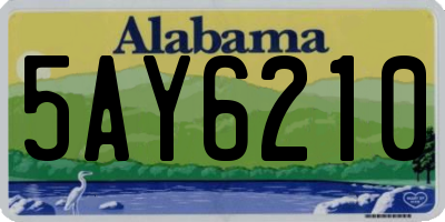AL license plate 5AY6210