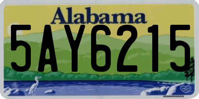 AL license plate 5AY6215
