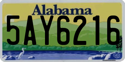 AL license plate 5AY6216