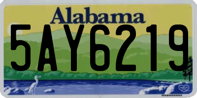 AL license plate 5AY6219