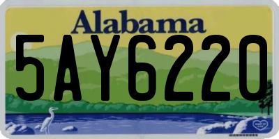 AL license plate 5AY6220