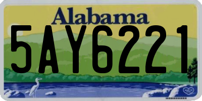 AL license plate 5AY6221