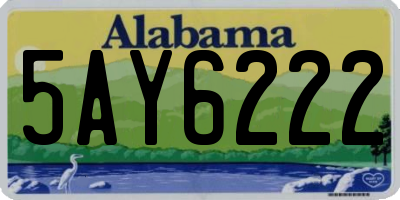 AL license plate 5AY6222