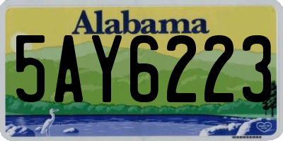 AL license plate 5AY6223