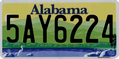 AL license plate 5AY6224