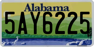 AL license plate 5AY6225