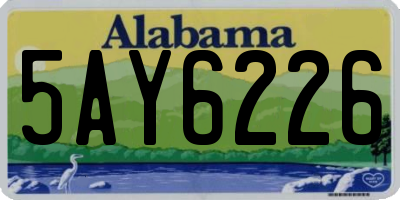 AL license plate 5AY6226