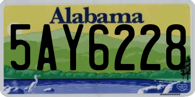 AL license plate 5AY6228
