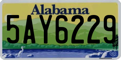 AL license plate 5AY6229