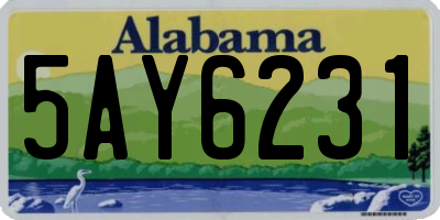 AL license plate 5AY6231