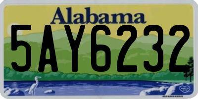 AL license plate 5AY6232