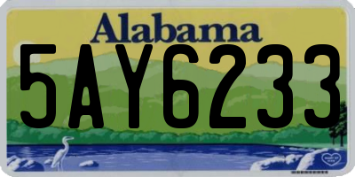 AL license plate 5AY6233