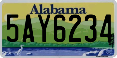 AL license plate 5AY6234