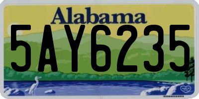 AL license plate 5AY6235